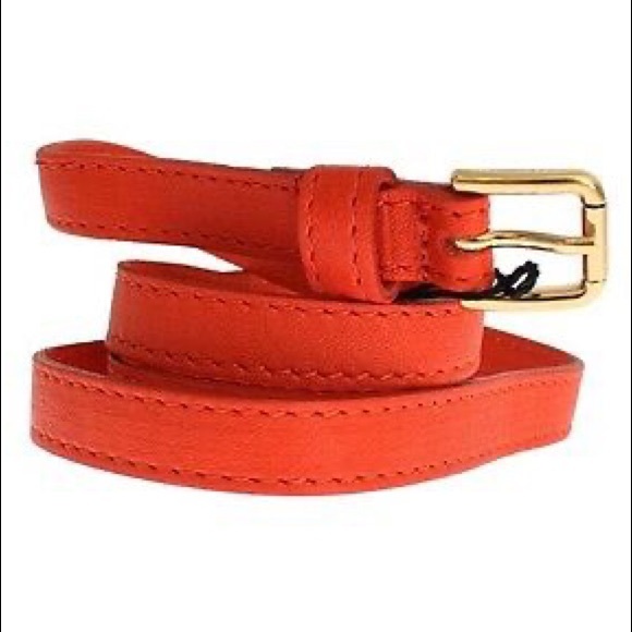 Dolce & Gabbana red buckle belt with gold metal - Picture 1 of 7